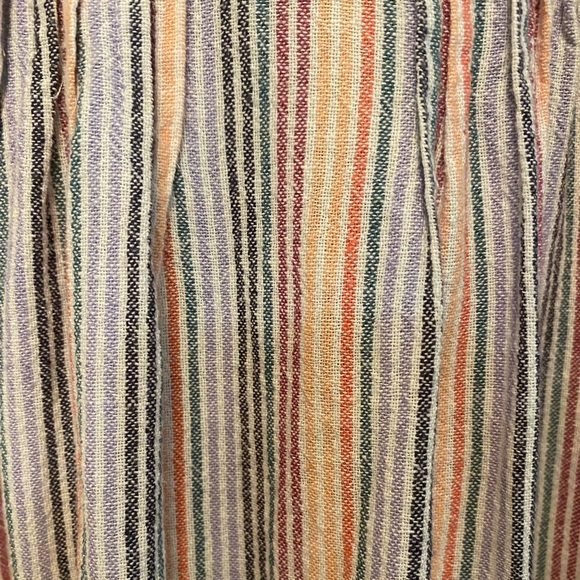 Sonoma Striped Sleeveless Pintuck Shift Dress. Color: Multi. Size:L - Picture 3 of 10